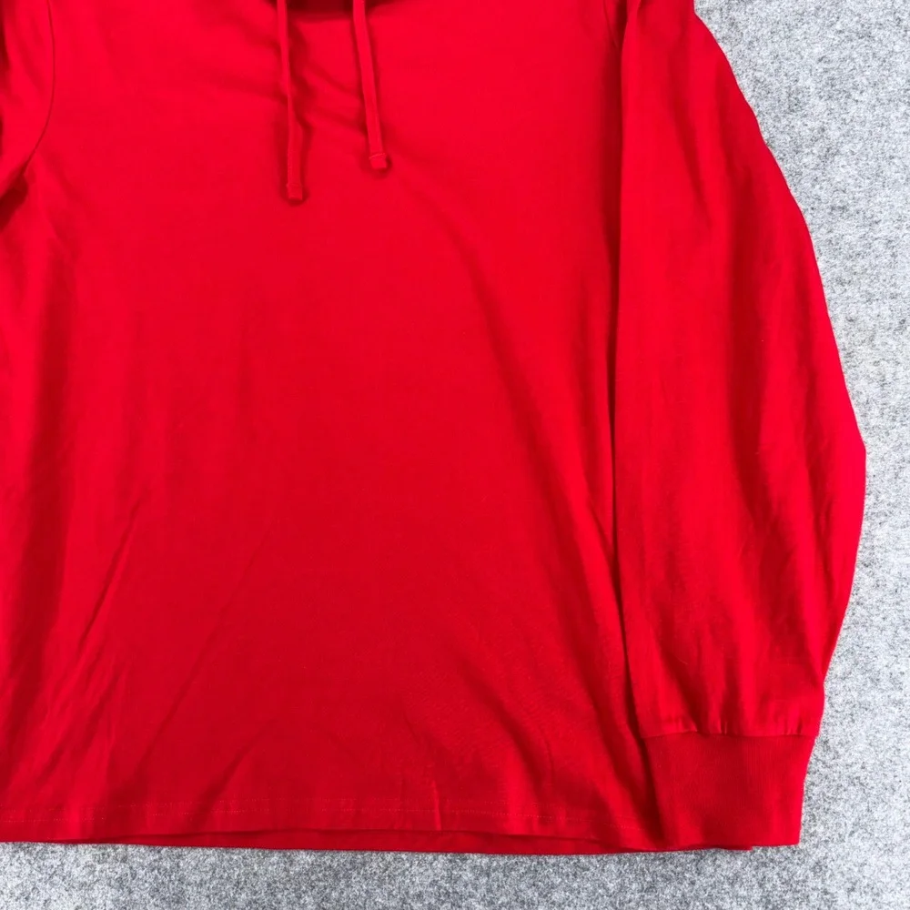 Polo Ralph Lauren Mens Red Big Pony Logo Long Sleeve Hooded T-Shirt Large